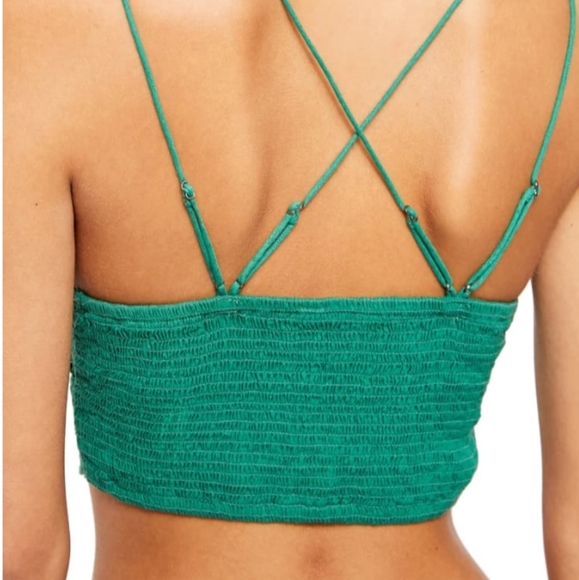 Free People》NWT Ilektra Bralette Crop Top Green-Lg - Picture 4 of 7